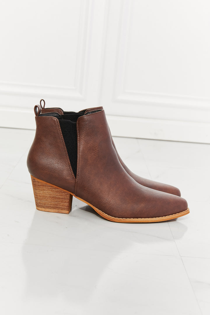MMShoes Back At It Point Toe Bootie in Chocolate - Cheeky Chic Boutique