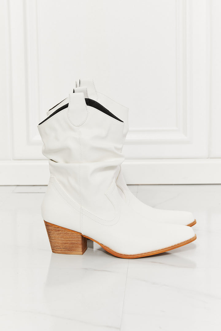 MMShoes Better in Texas Scrunch Cowboy Boots in White - Cheeky Chic Boutique