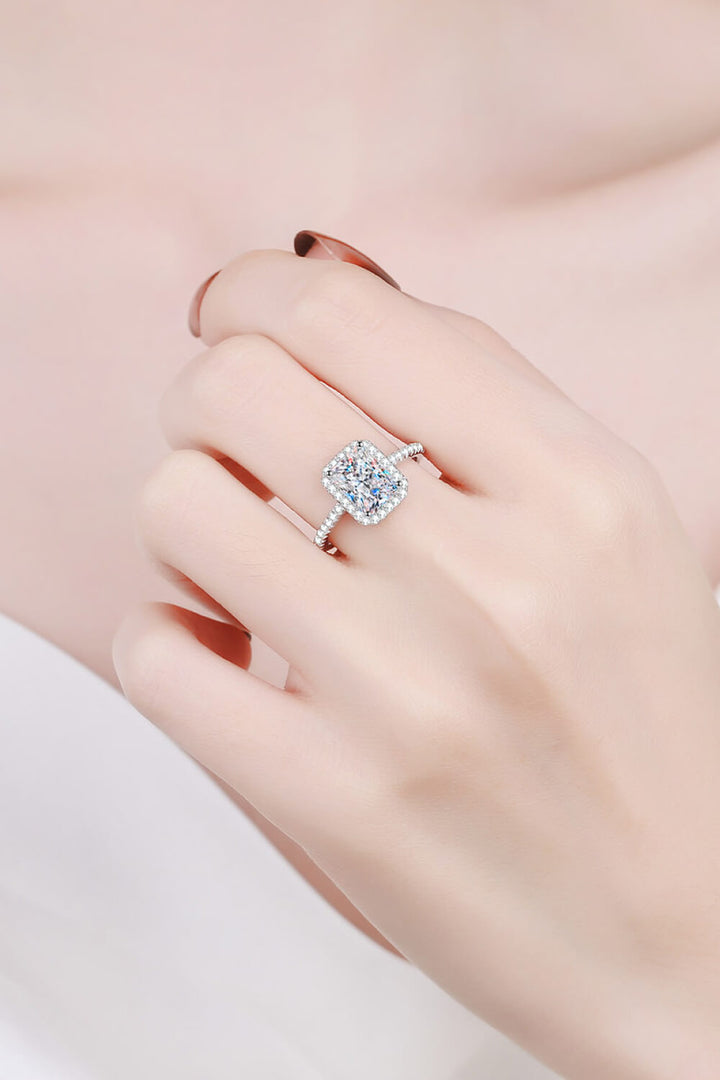 1 Carat Rectangle Moissanite Ring - Cheeky Chic Boutique