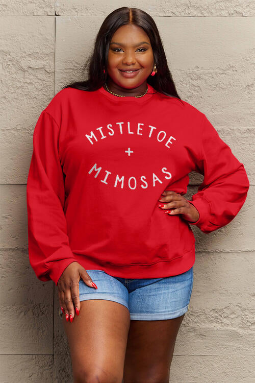 Mistletoe & Mimosas Graphic Sweatshirt - Cheeky Chic Boutique