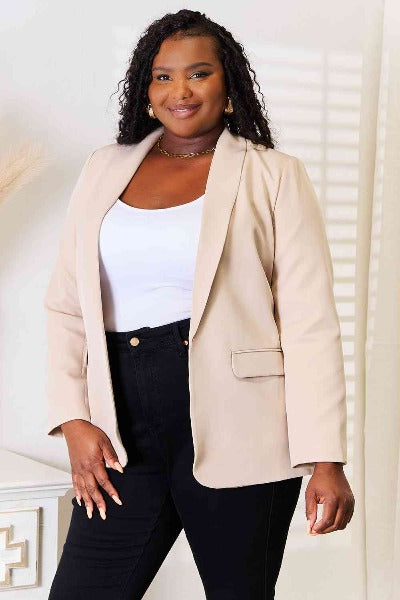 Onto the Next One Sand Blazer - Cheeky Chic Boutique