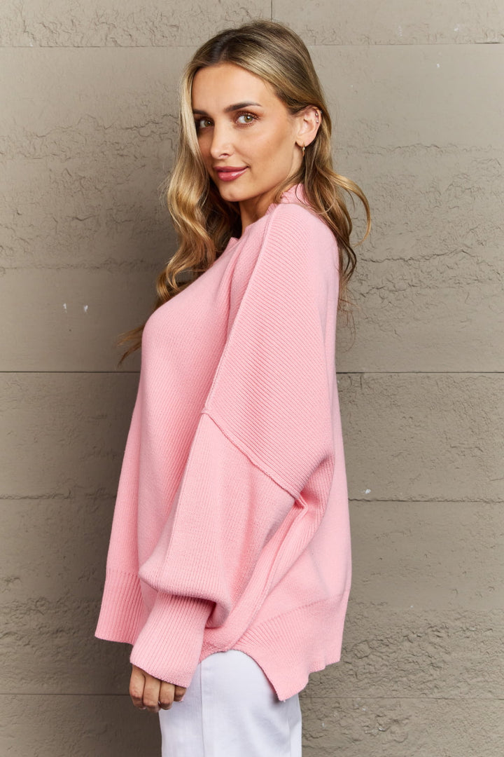Comfort Awaits Pink Sweater - Cheeky Chic Boutique