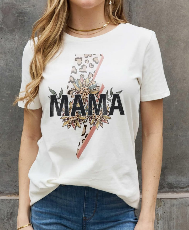Simply Love Full Size MAMA Graphic Cotton Tee - Cheeky Chic Boutique