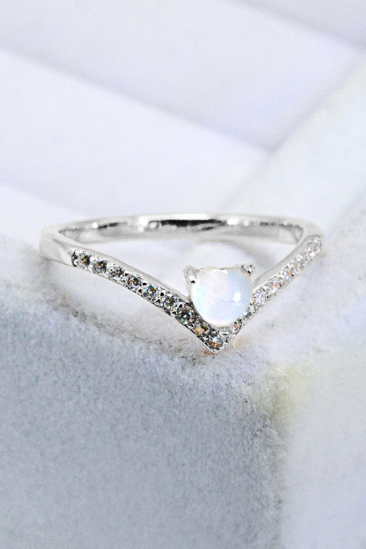 Moonstone Heart-Shaped Ring - Cheeky Chic Boutique