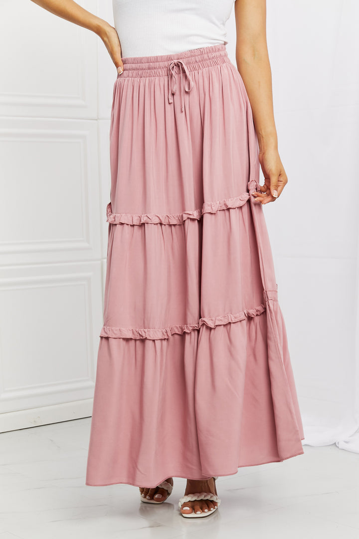 Zenana Summer Days Full Size Ruffled Maxi Skirt - Cheeky Chic Boutique