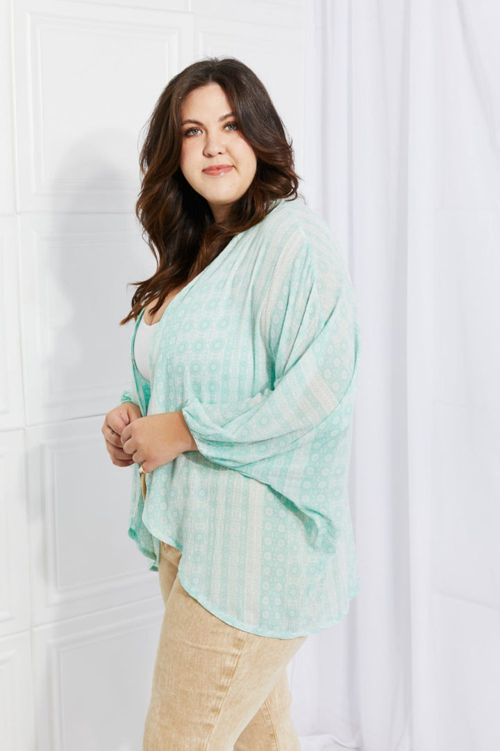 Culture Code Full Size Summer Song Dolman Sleeve Kimono - Cheeky Chic Boutique
