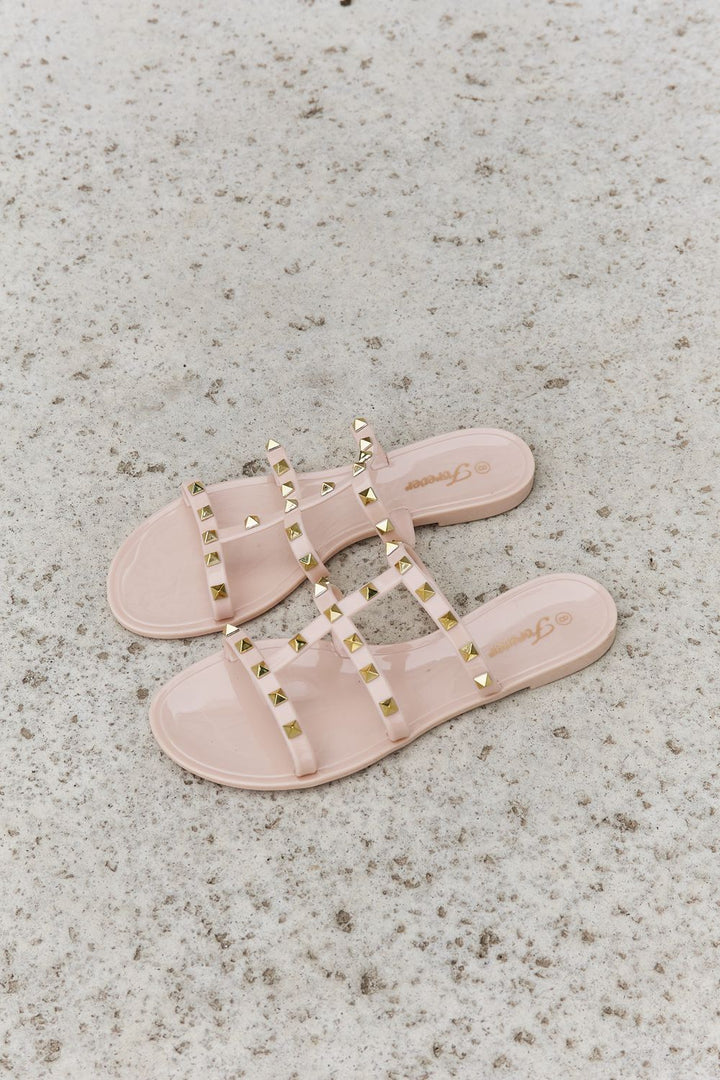 Call On Me Studded Jelly Sandals - Cheeky Chic Boutique