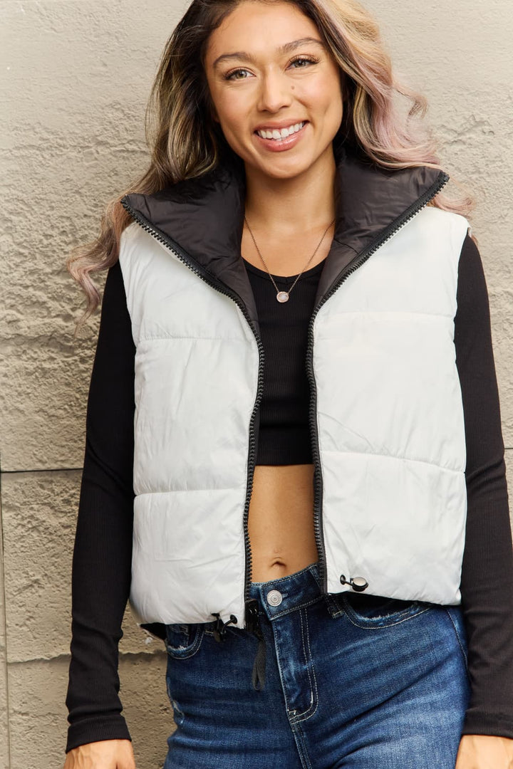 Macaroon Reversible Puffer Vest - Cheeky Chic Boutique
