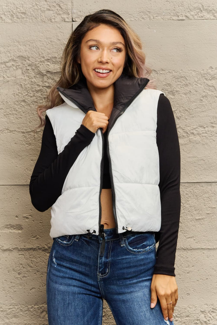 Macaroon Reversible Puffer Vest - Cheeky Chic Boutique