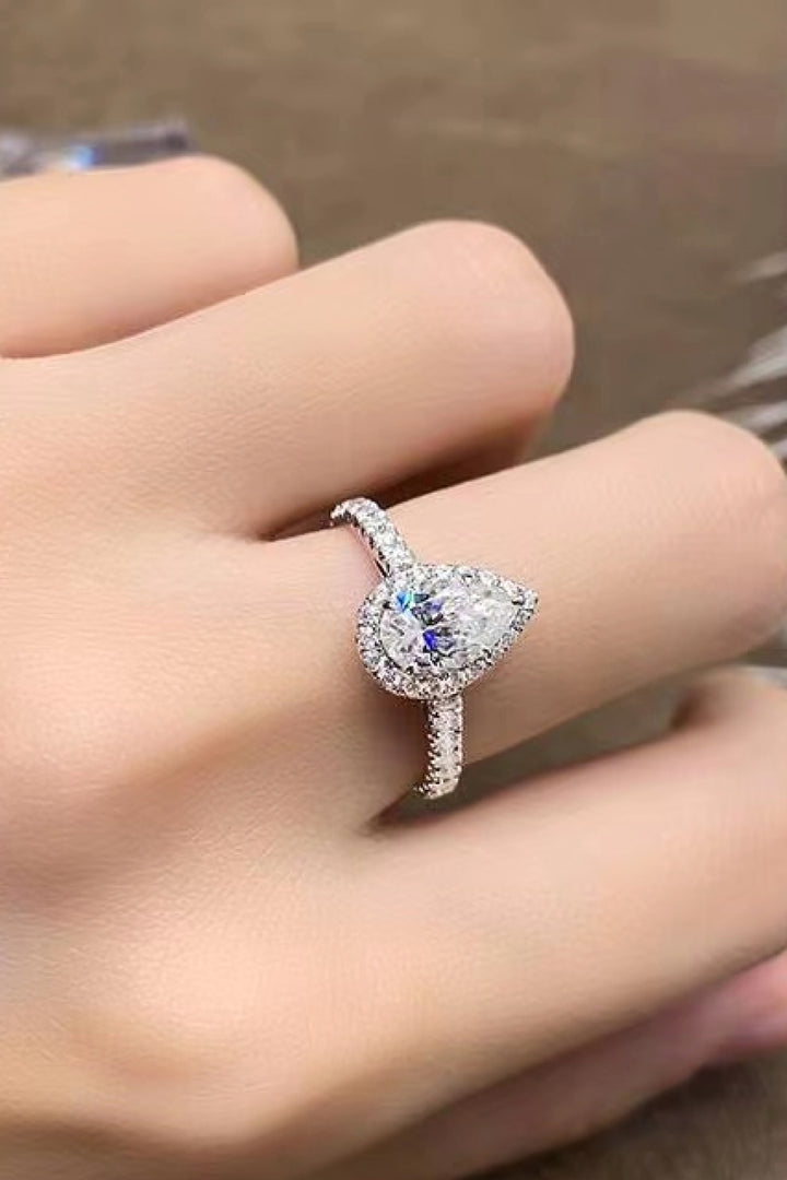 2 Carat Moissanite Teardrop Cluster Ring - Cheeky Chic Boutique