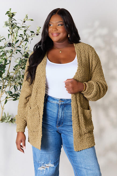 Falling For You Khaki Cardigan - Cheeky Chic Boutique
