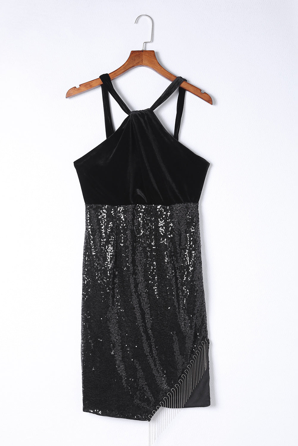 Sequin Fringe Detail Sleeveless Dress - Cheeky Chic Boutique