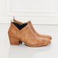 MMShoes Trust Yourself Embroidered Crossover Cowboy Bootie in Caramel - Cheeky Chic Boutique