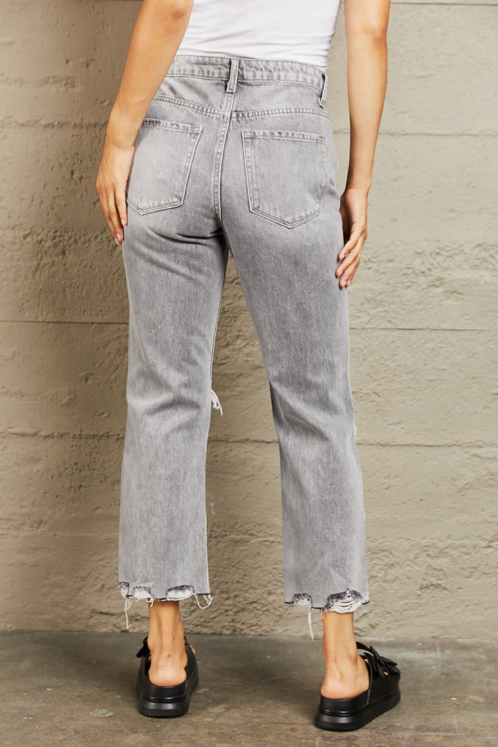 Megan Cropped Straight Jeans - Cheeky Chic Boutique