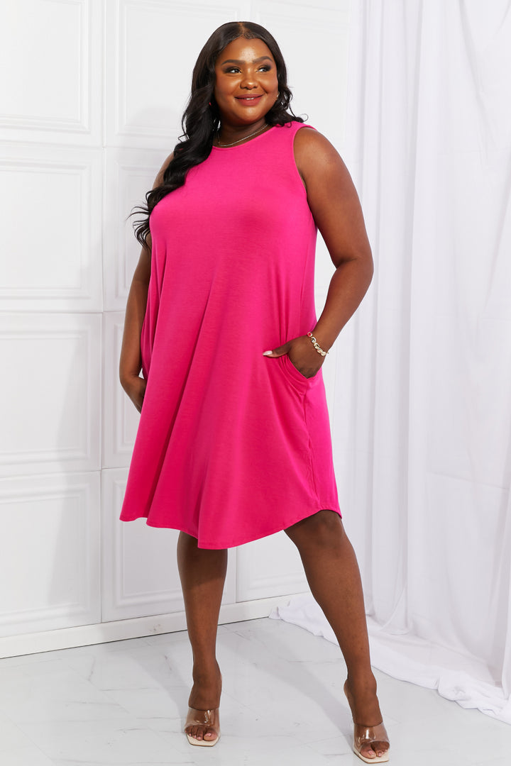 Zenana Full Size Still In Love Sleeveless Midi Dress - Cheeky Chic Boutique