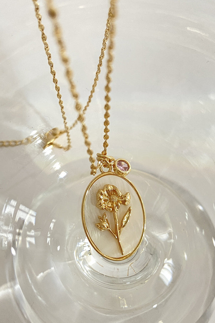Wildflower Shell Pendant Necklace - Cheeky Chic Boutique