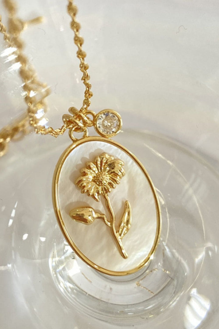 Wildflower Shell Pendant Necklace - Cheeky Chic Boutique