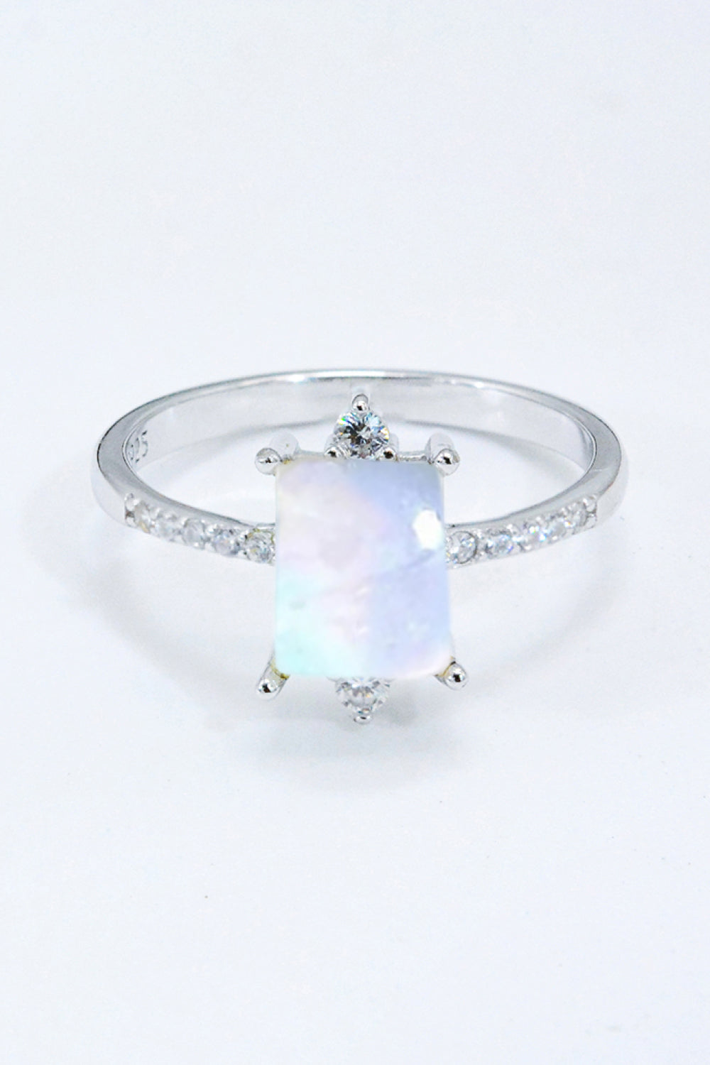 925 Sterling Silver Square Moonstone Ring - Cheeky Chic Boutique