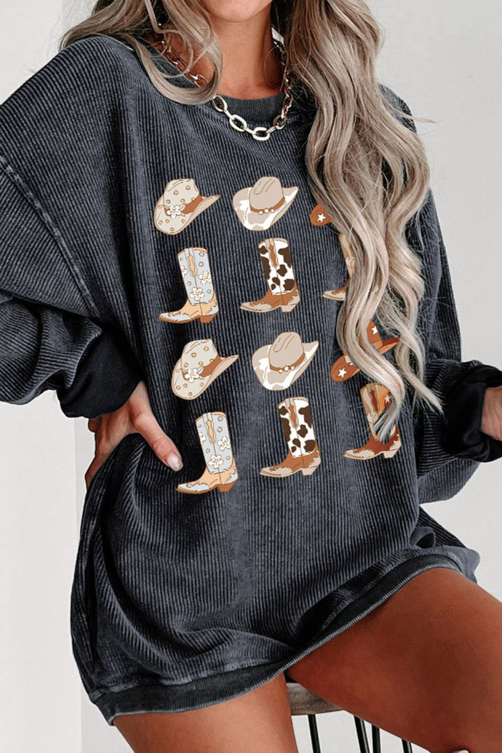 Western Vibes Graphic Sweatshirt - Cheeky Chic Boutique