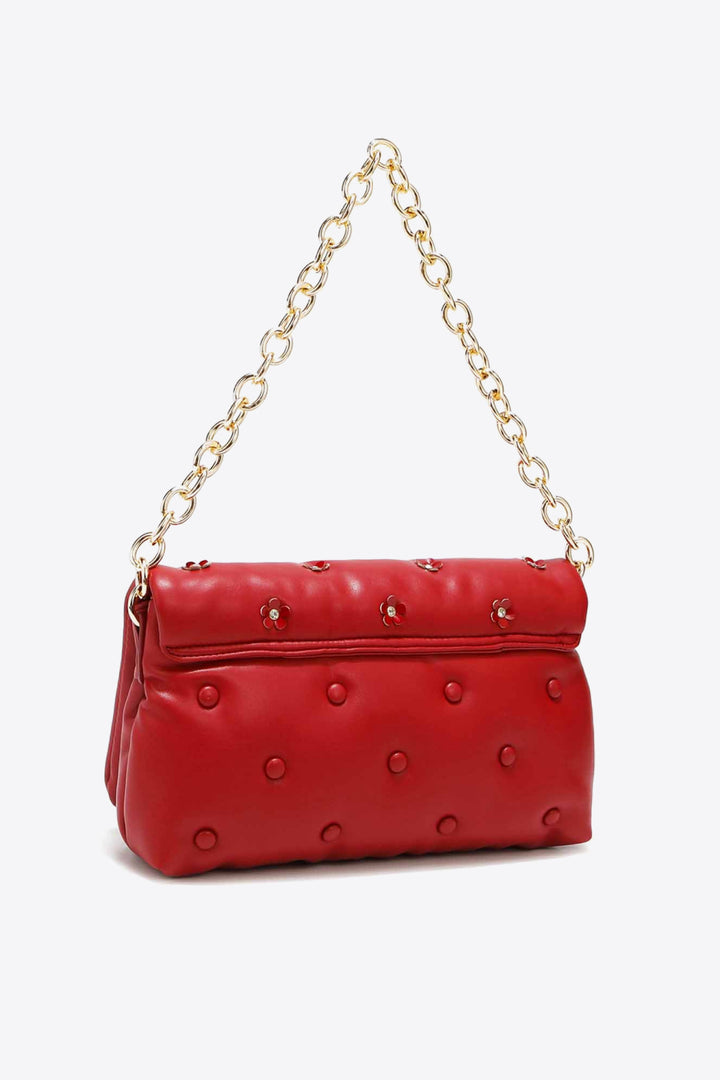 Nicole Lee USA Diamond Flower Messenger Crossbody Bag - Cheeky Chic Boutique