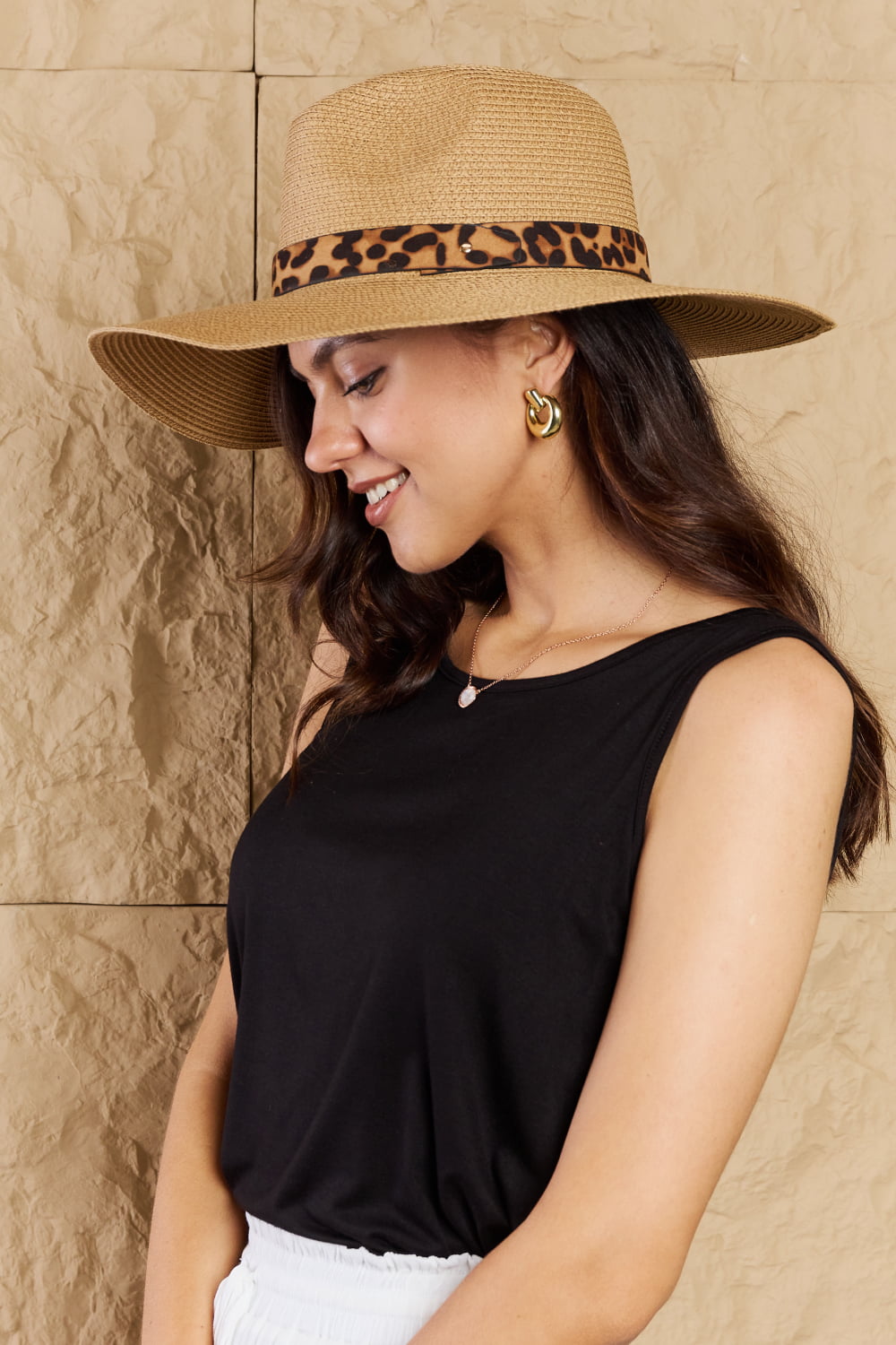 Wild One Leopard Straw Hat - Cheeky Chic Boutique