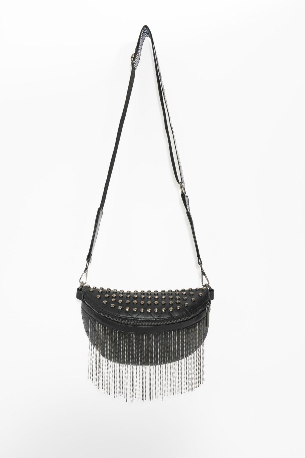 Backstage Studded Belt Bag with Fringes - Cheeky Chic Boutique
