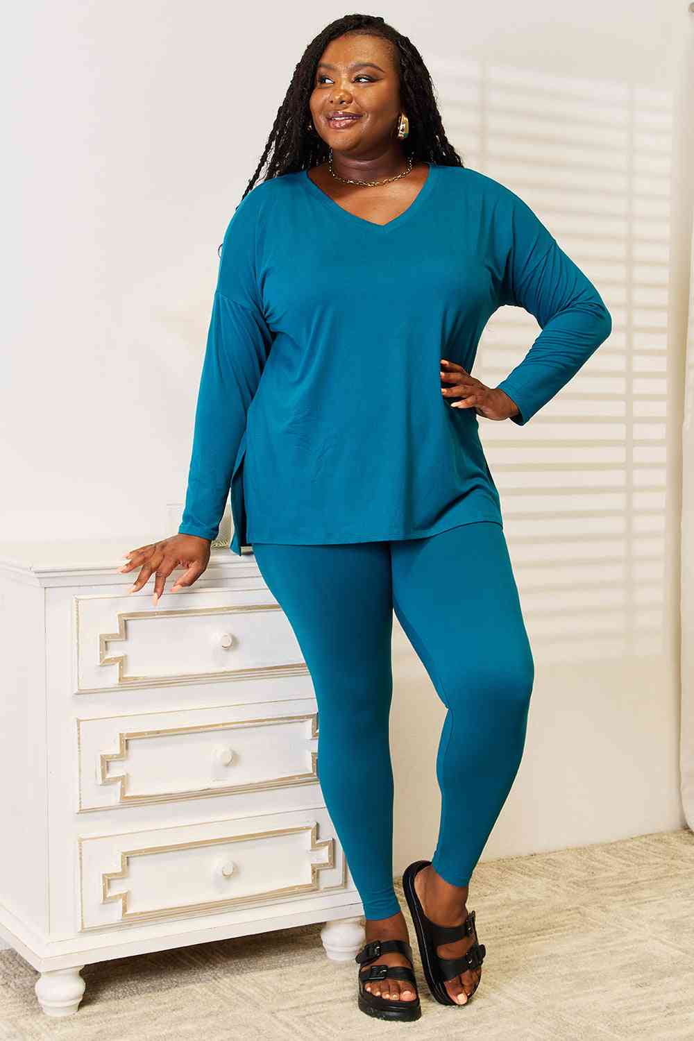 Lazy Days Teal Lounge Set - Cheeky Chic Boutique
