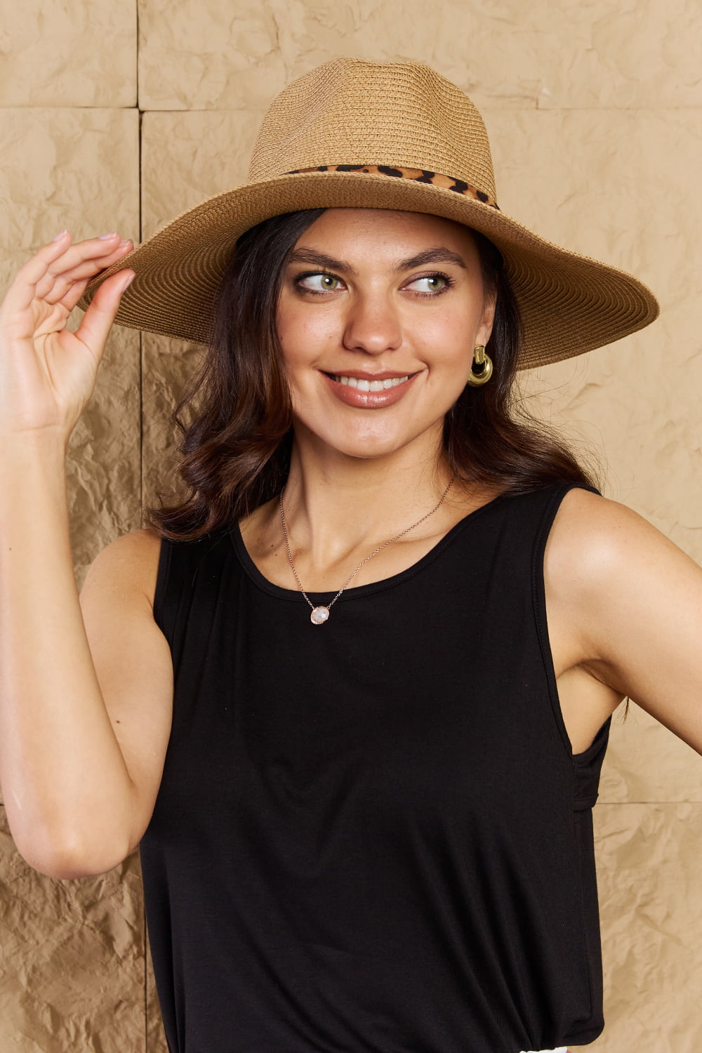 Wild One Leopard Straw Hat - Cheeky Chic Boutique