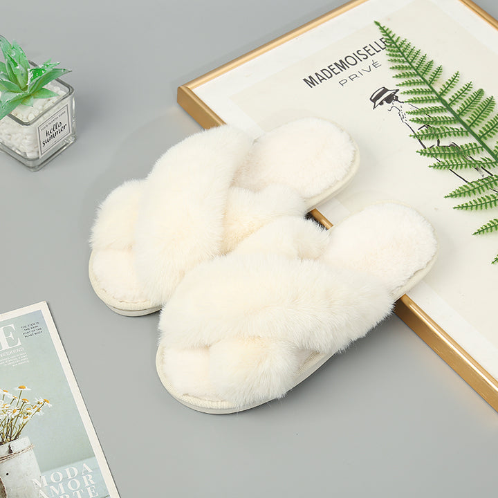 Movie Night Faux Fur Slippers - Cheeky Chic Boutique