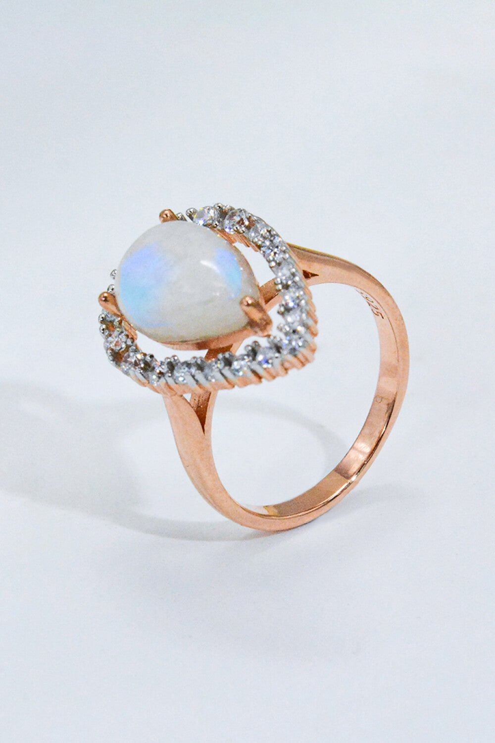 Moonstone Teardrop-Shaped 925 Sterling Silver Ring - Cheeky Chic Boutique