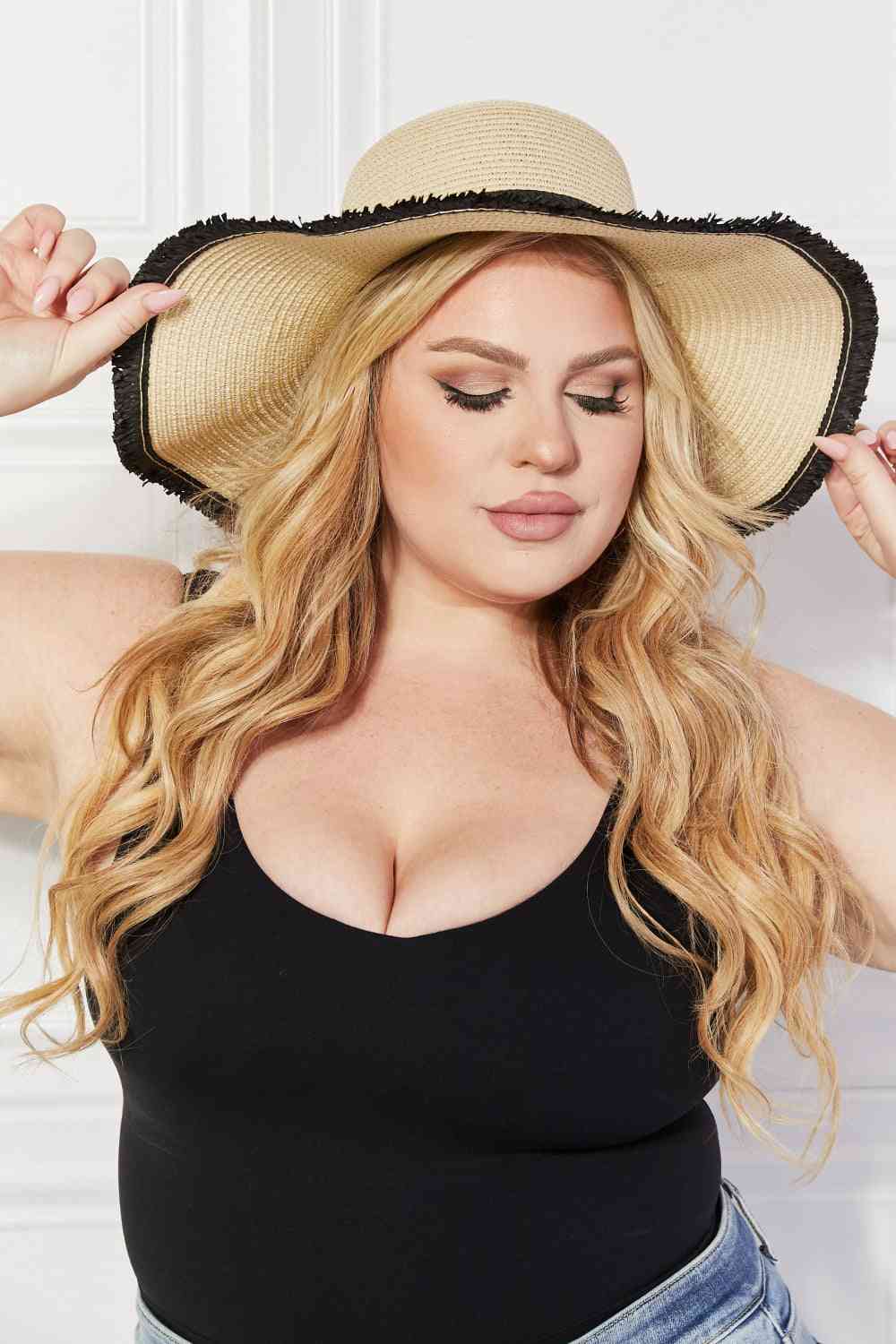 Justin Taylor Bring Me Back Sun Straw Hat in Ivory - Cheeky Chic Boutique