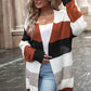 Striped Open Front Longline Cardigan - Cheeky Chic Boutique