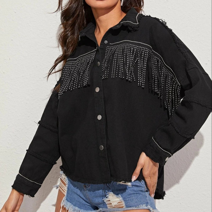 Edge of Reason Denim Top - Cheeky Chic Boutique