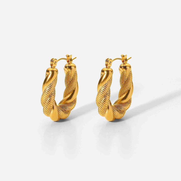 Everywhere Twisted Hoop Earrings - Cheeky Chic Boutique
