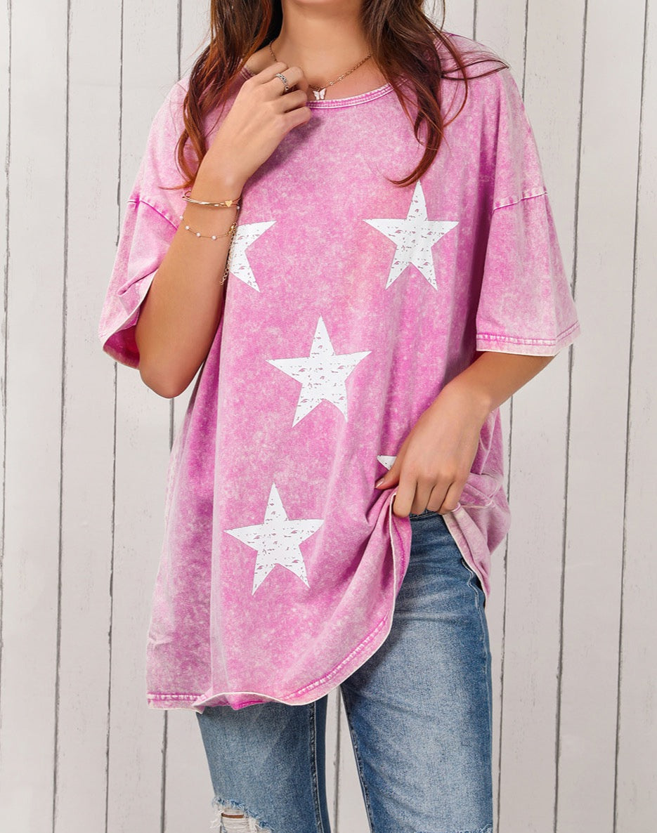 Superstar Vintage Pink Graphic Tee - Cheeky Chic Boutique