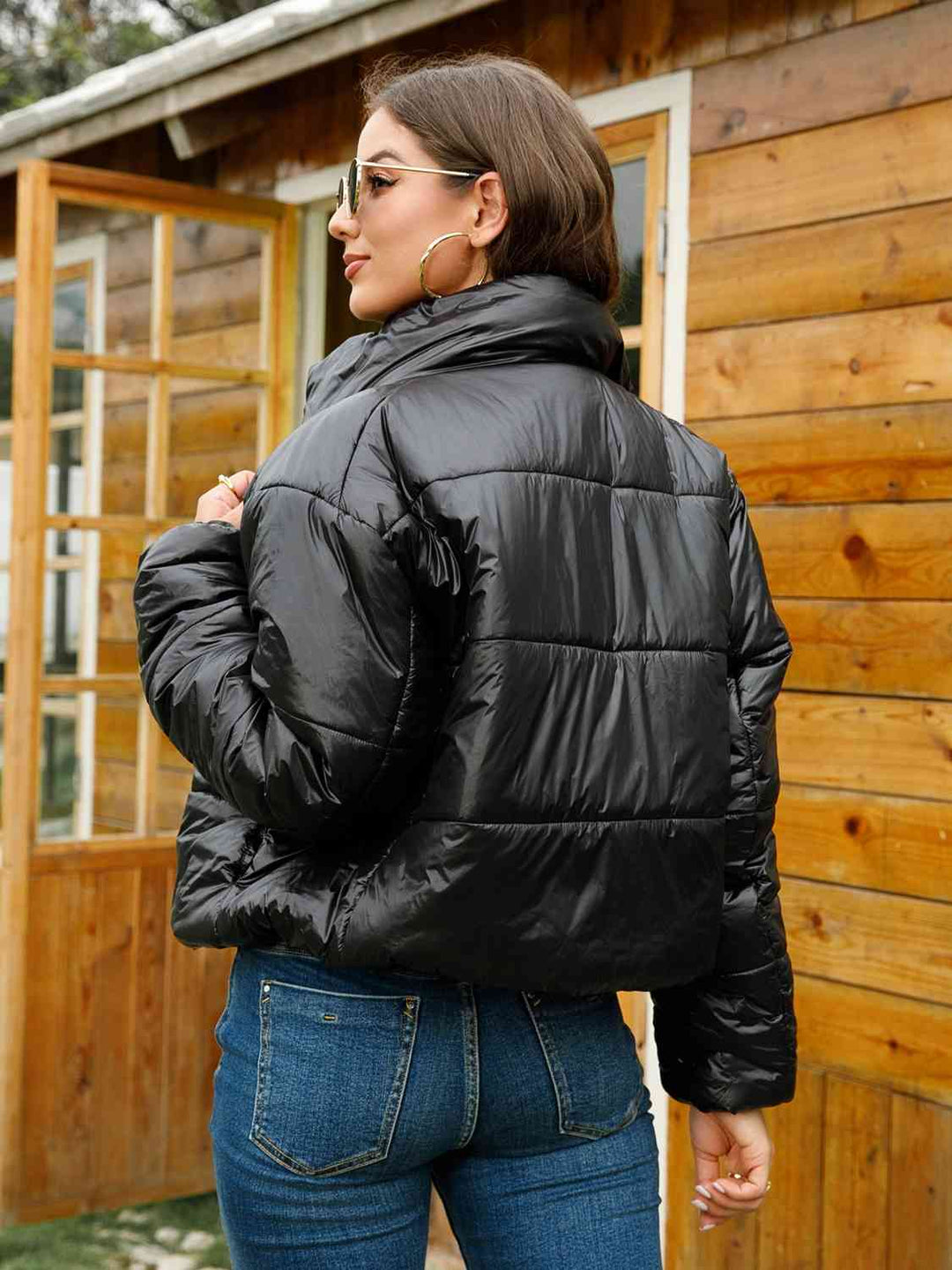 Can't Stand the Rain Puffer Jacket - Cheeky Chic Boutique