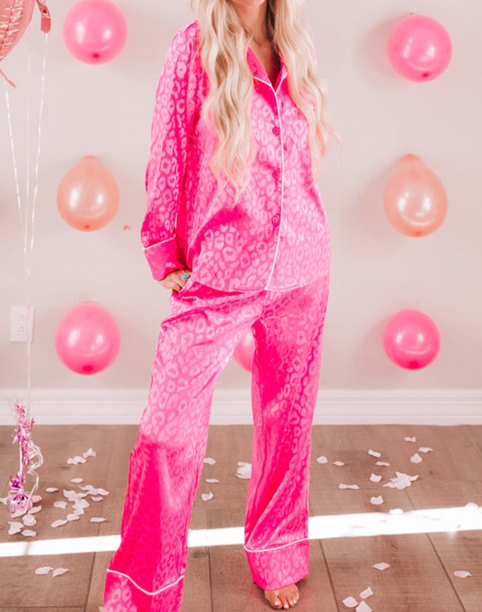 Pink Party Pajama Set - Cheeky Chic Boutique