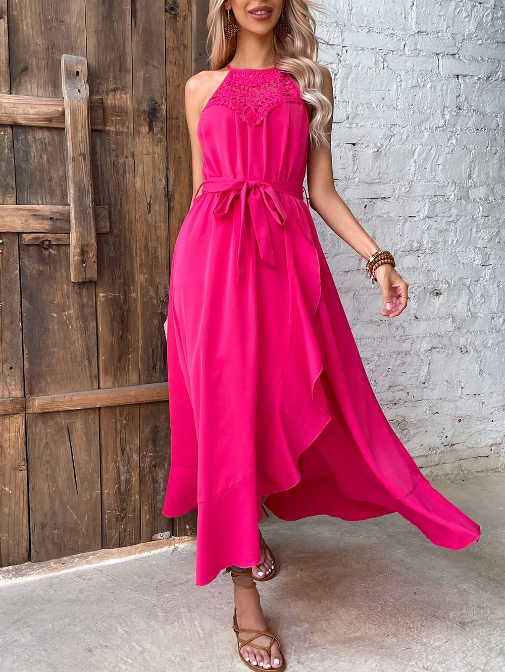 Sisterhood Tie Belt Dress - Cheeky Chic Boutique