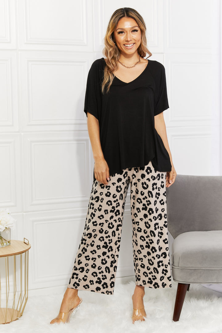 BOMBOM Seeing Spots Leopard Wide Leg Pants - Cheeky Chic Boutique