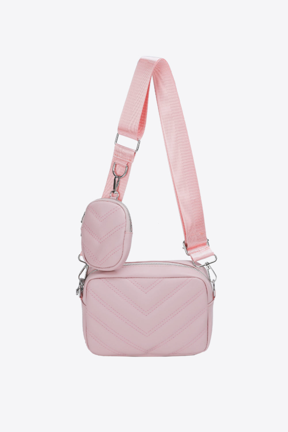 PU Leather Shoulder Bag with Small Purse - Cheeky Chic Boutique