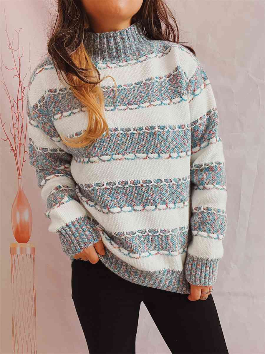 Color Story Striped Sweater - Cheeky Chic Boutique