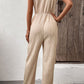 Textured Sleeveless Jumpsuit with Pockets - Cheeky Chic Boutique
