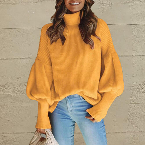 Pop the Bubbly Turtleneck Sweater - Cheeky Chic Boutique