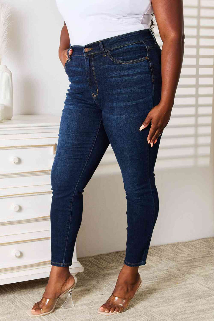 Unsettled Judy Blue Dark Skinny Jeans - Cheeky Chic Boutique