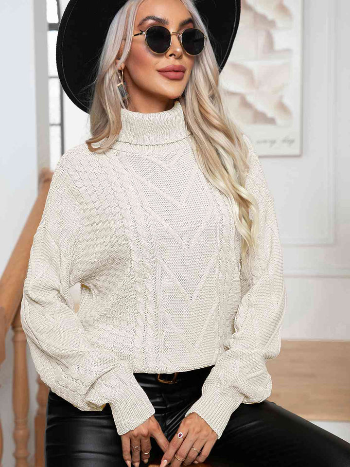Out the Door Turtleneck Sweater - Cheeky Chic Boutique