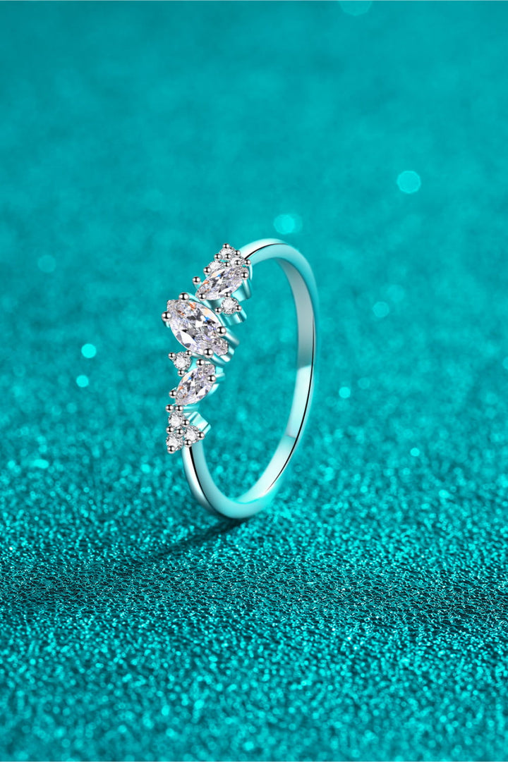 Leighton Moissanite Rhodium-Plated Ring - Cheeky Chic Boutique