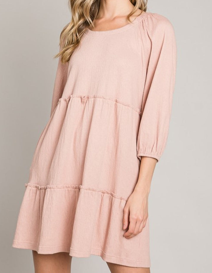 HEYSON Full Size Tiered Tie-Back Dress - Cheeky Chic Boutique