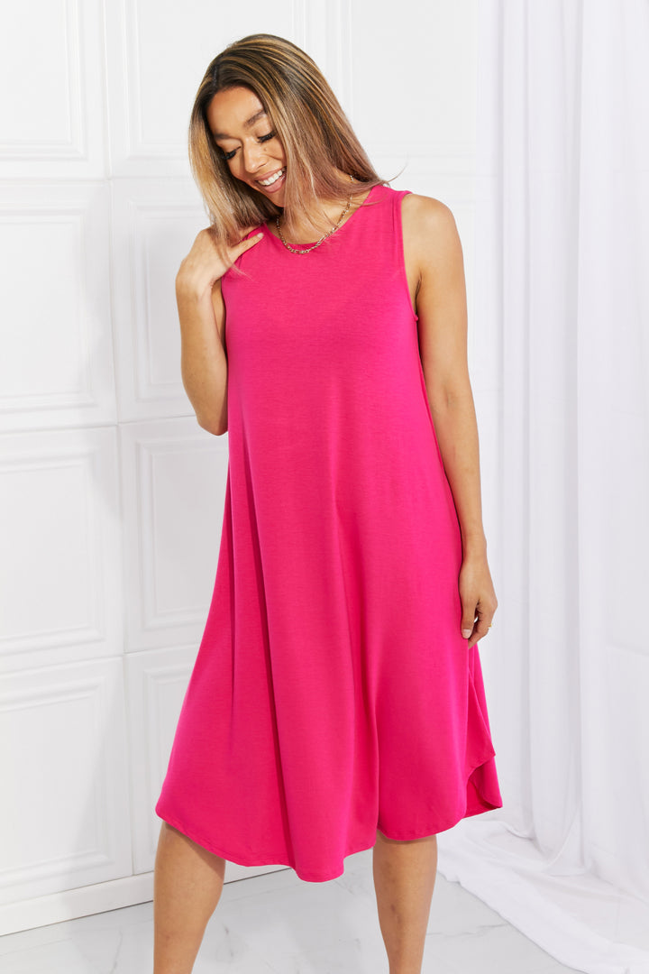 Zenana Full Size Still In Love Sleeveless Midi Dress - Cheeky Chic Boutique