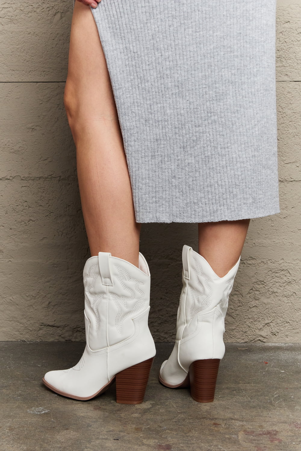 Bella White Cowboy Boots - Cheeky Chic Boutique