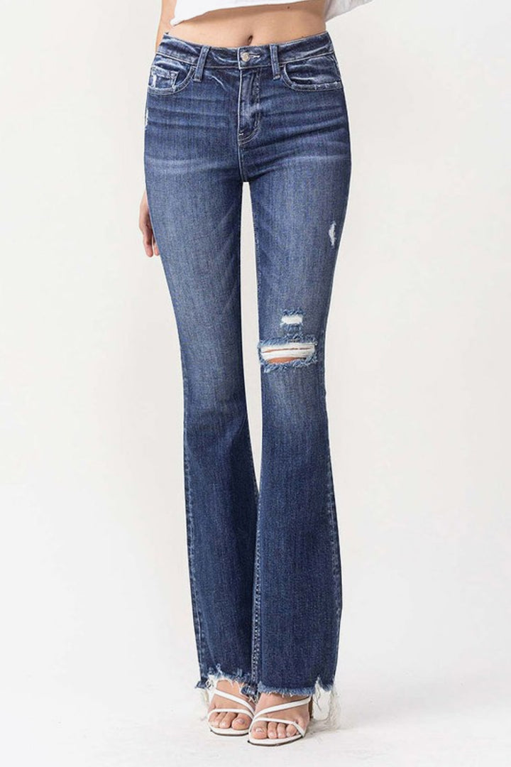 Vervet by Flying Monkey Luna Full Size High Rise Flare Jeans - Cheeky Chic Boutique